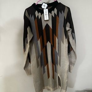 Sweater dress Aztec western NWT